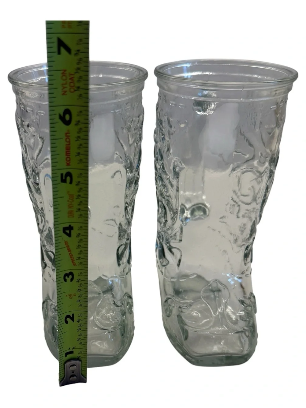 Vintage Cowboy Boot Glass Mugs Set Western Barware Ranch Decor Cowboy Cups Texas